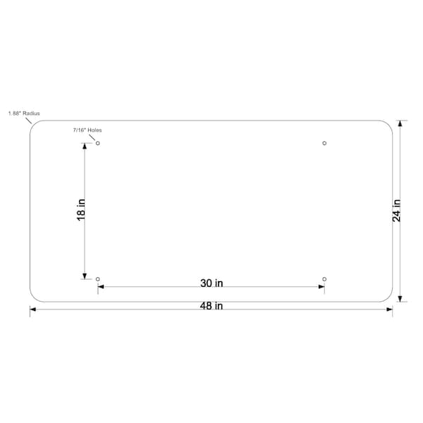 High Intensity Prismatic Reflective HIP 080 48 In.X24 In. Roundabout Direct 3 Chev Symbol